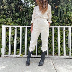 NWT OVERLOVER white jumpsuit (size s)